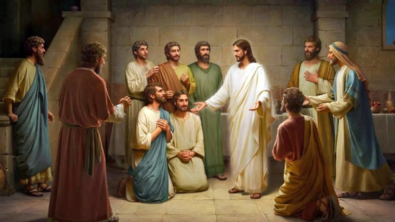 Christ gives His authority to the Apostles